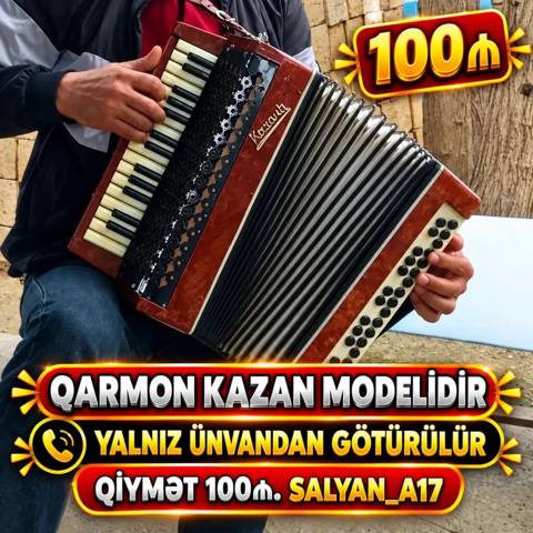 Qarmon, Akustik, İşlənmiş, Ünvandan götürmə — 100 ₼ · Сальян · Akkordeonlar, harmonilar, bayanlar Qarmon, Akustik, İşlənmiş, Ünvandan götürmə — Сальян