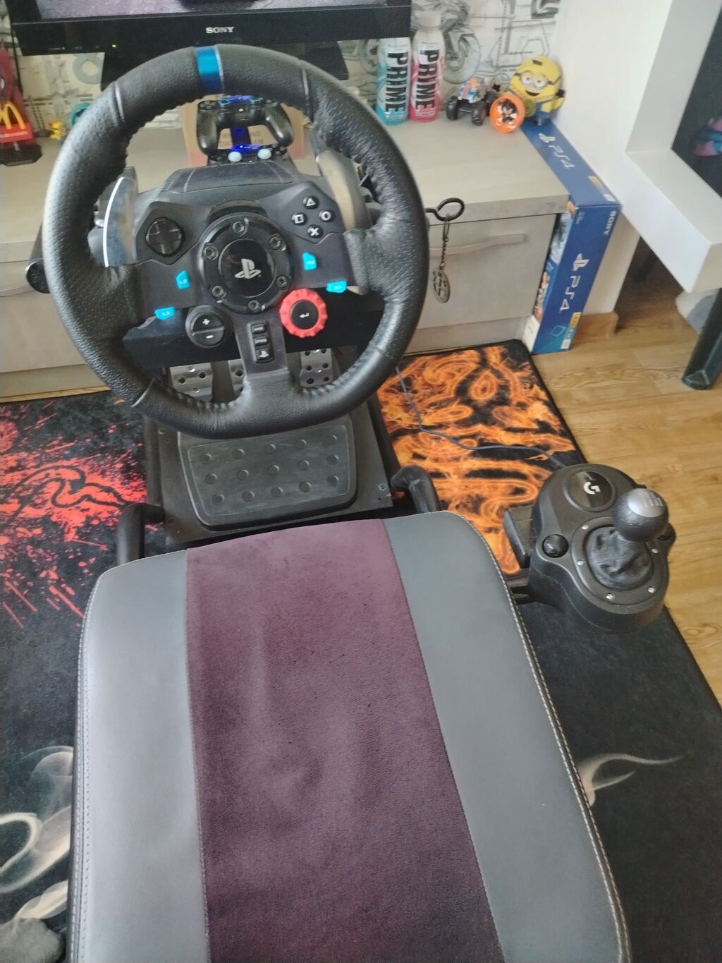 Logitech G29 + Şifter + Oturacaq satılır Logitech G29 sükan — Masalar və stullar, Masazır (2)
