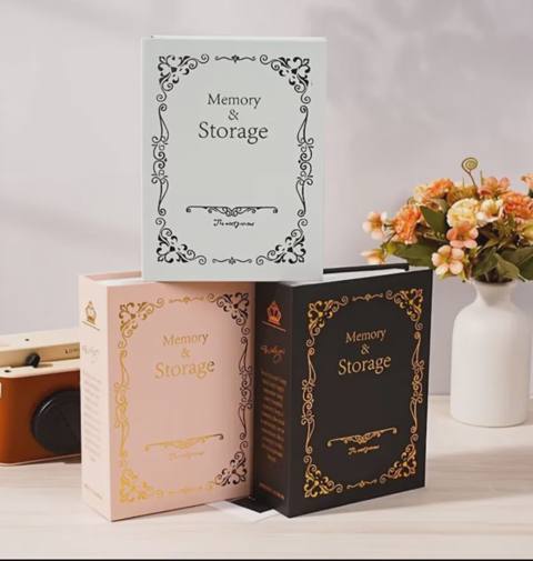 Saxlama qutusu kitab formasında dekorativ