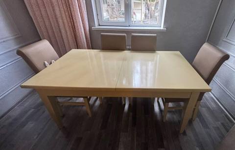 Qonaq otağı üçün, İşlənmiş, Kvadrat masa, 6 stul — Баку
