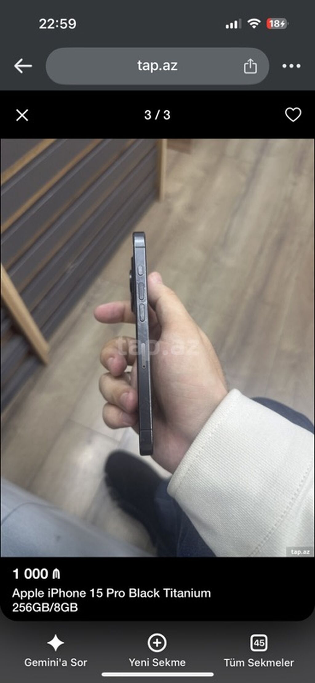 IPhone 15 Pro, 256 GB, Black Titanium — Apple iPhone, Bakı (2)