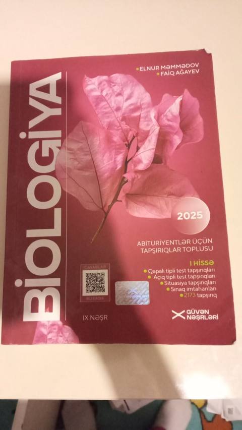 Biologiya fənni üzrə abituriyentlər üçün tapşırıqlar toplusu – 2025, I — 5 ₼ · Баку · Kitablar Biologiya fənni üzrə abituriyentlər üçün tapşırıqlar toplusu – 2025, I — Баку
