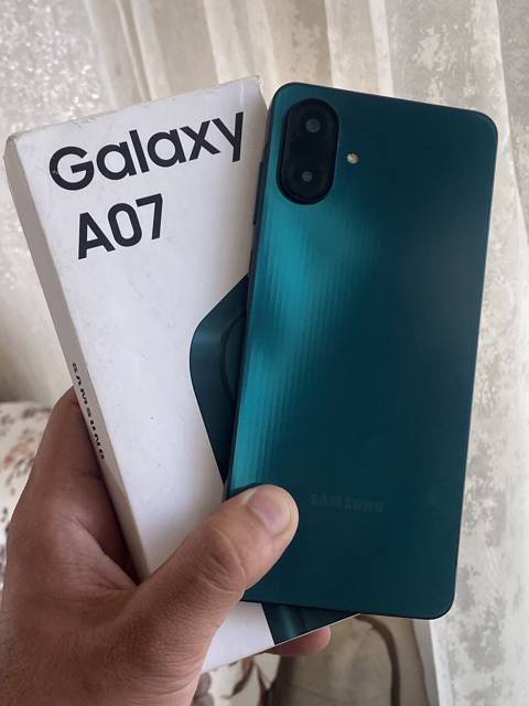 Samsung Galaxy A07, 128 GB, rəng - Qara, Zəmanət, Barmaq izi, Simsiz şarj — Baku