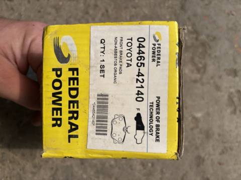 Federal Power ön əyləc kolodkaları – Toyota üçün Məhsul detalları — 20 ₼ · Баку · Əymə sistemi Federal Power ön əyləc kolodkaları – Toyota üçün Məhsul detalları — Баку