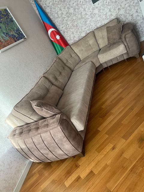 Künc divan, İşlənmiş, Açılan, Bazalı, Ödənişli çatdırılma — Жиһаз