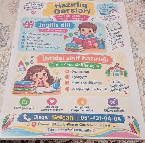 Xarici dil kursu, İngilis dili, Uşaqlar üçün, Abituriyentlər üçün — 50 ₼ · Bakı · Xarici dillər Xarici dil kursu, İngilis dili, Uşaqlar üçün, Abituriyentlər üçün — Bakı