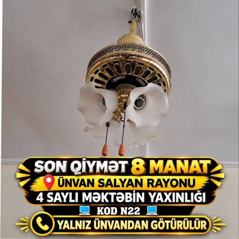 Çılçıraq, 2 lampa, Metal — Ev üçün məhsullar