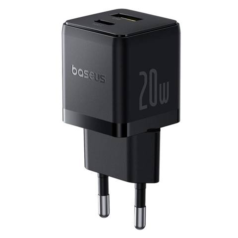 Baseus Palm Fast Charger C+U 20W EU Cluster Black — ADASTRA MMC — Chargers