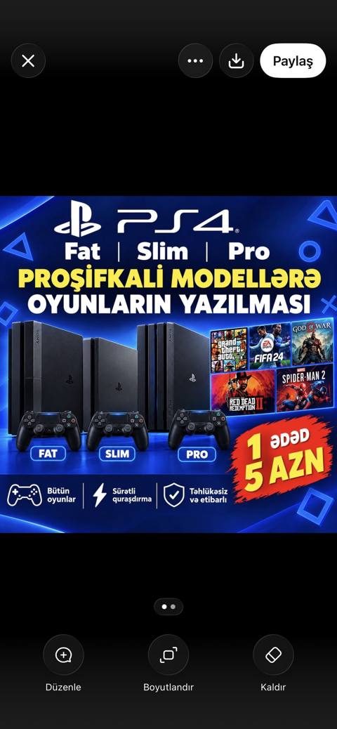 Ps3/Ps4 Prosıfkali Modeller Oyunların Yazılması 1 Eded 5 Azn Ps5 Resmi — Khirdalan