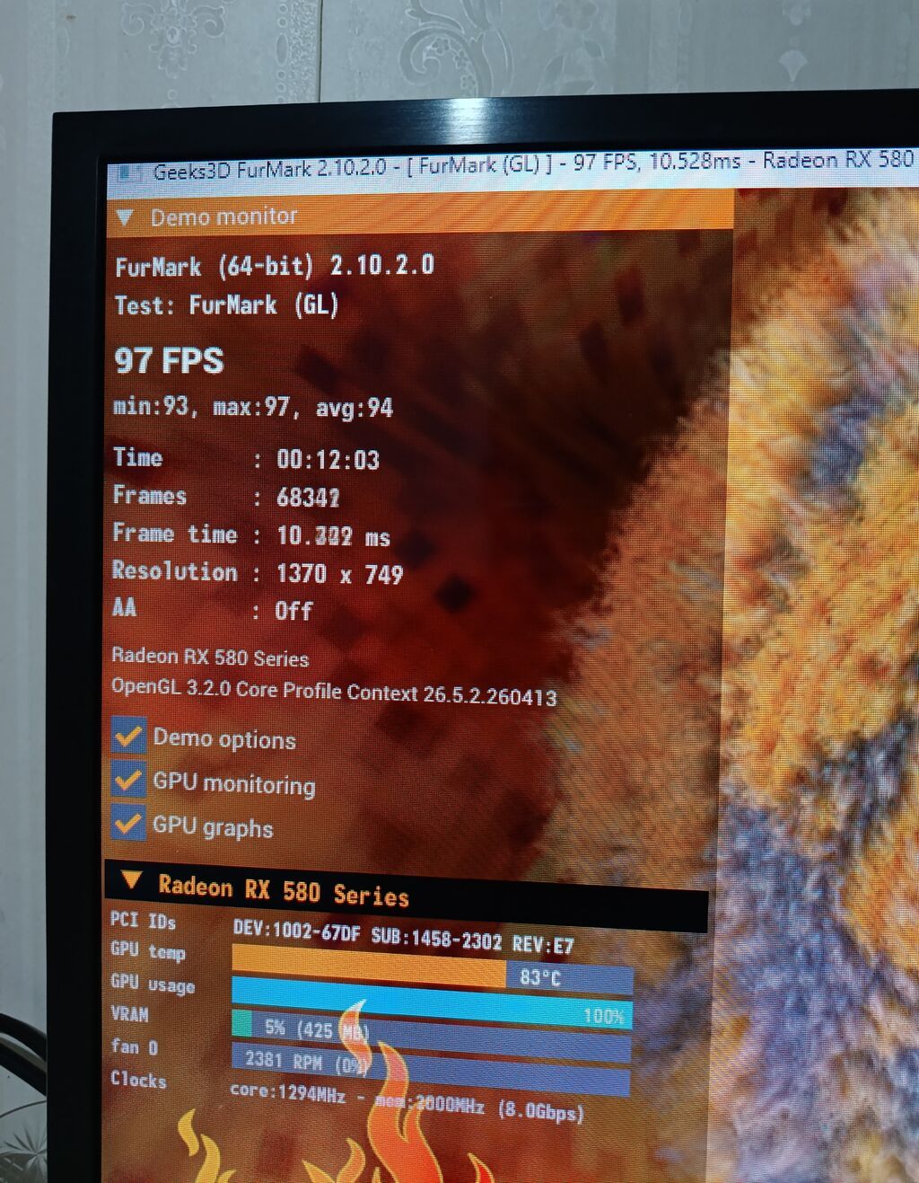 Videokart Gigabyte Radeon RX 580, 8 GB, İşlənmiş — Qrafik kartlar, Bakı (7)