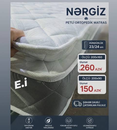 Döşək Ağ rəng, Düzbucaq — 150 ₼ · Баку · Matraslar Döşək Ağ rəng, Düzbucaq — Баку