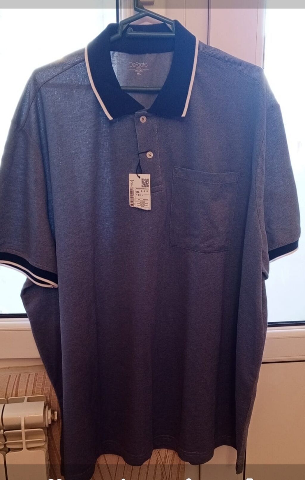 Polo köynək, Defacto, 4XL, rəng - Mavi — Futbolka və polo, Bakı (2)