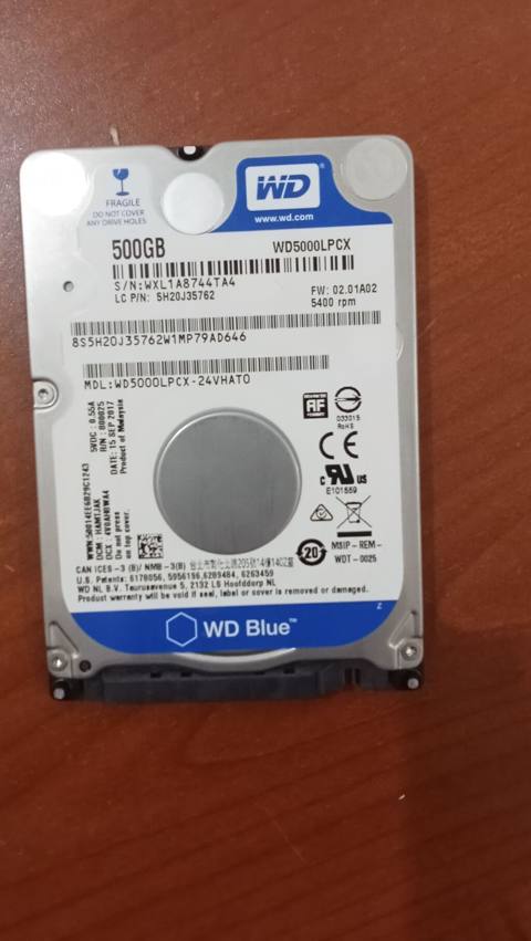 Hdd/wd 500 GB az işlənib, noutbuk üçün, sağlamlıq 100% Nizami — Baku