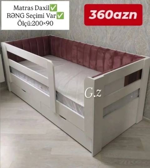 Yeni, Təknəfərlik çarpayı, Bazasız, Matras ilə, Siyirməli — Дигях
