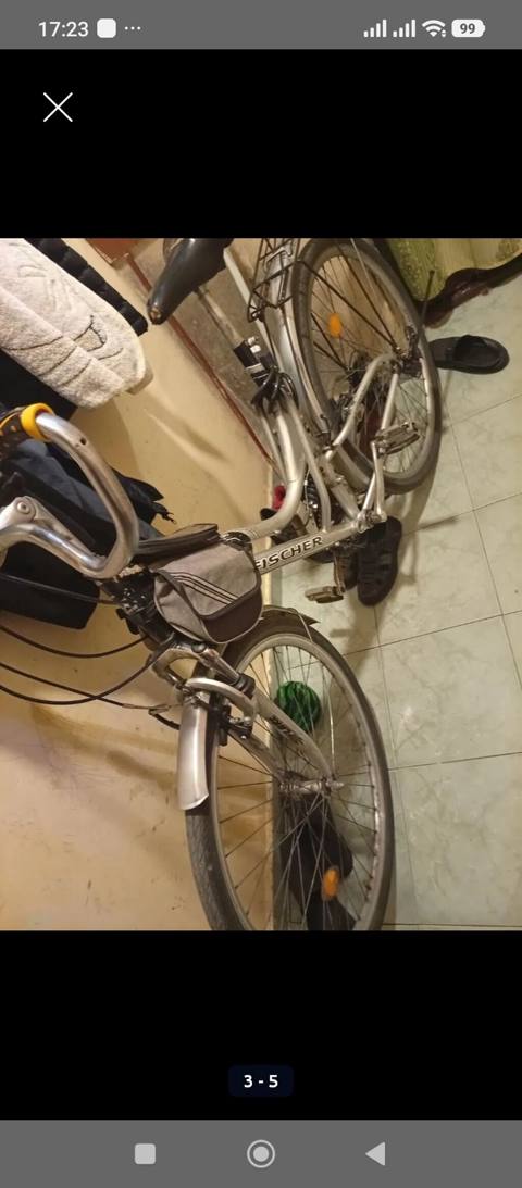 Fischer TRK 280 şəhər/trekking velosipedi - Gümüşü alüminium çərçivə — Баку