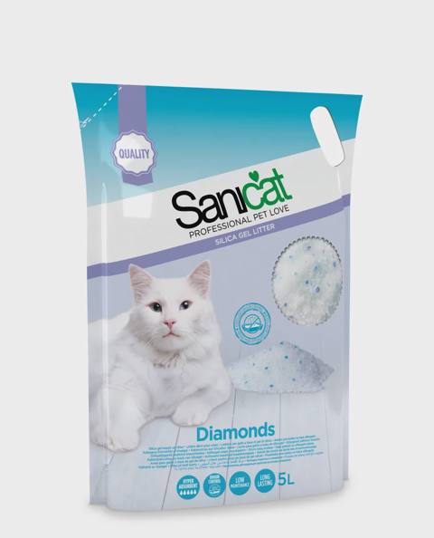 Sanicat Diamonds silikagel pişik qumu, 5 l — 18 ₼ · Baku · Pişiklər Sanicat Diamonds silikagel pişik qumu, 5 l — Baku