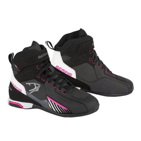 Qadınlar üçün motosikl botları Berıng Tiger BBO366 Black/White/Fuchsia, ölçü T36 — Bakı