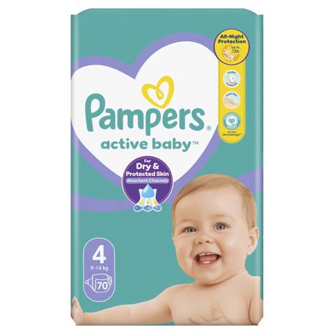 Uşaq bezi Pampers Active Baby Ölçü 4, 9-14 кг, 70 əd — Ürünler