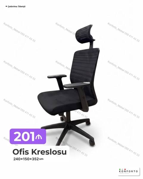 Ofis kreslosu Qara rəngli, müasir dizayna malik ofis kreslosu. Model — 201 ₼ · Bakı · Ofis mebeli Ofis kreslosu Qara rəngli, müasir dizayna malik ofis kreslosu. Model — Bakı