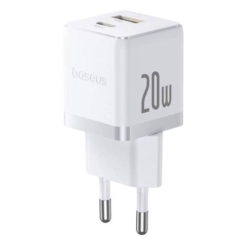 Baseus Palm Fast Charger C+U 20W EU Moon White — ADASTRA MMC — Chargers