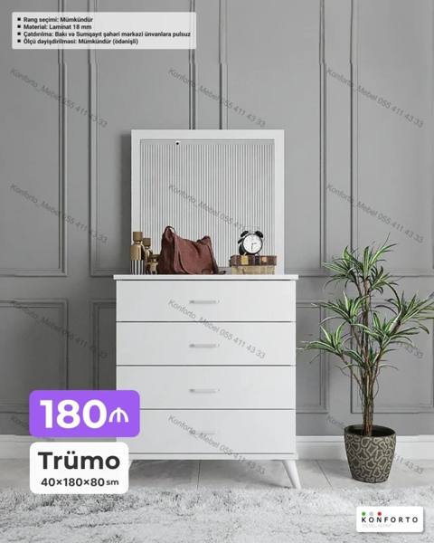 Trümo – 40×180×80 sm Material: 18 mm laminat Rəng seçimi — Baku
