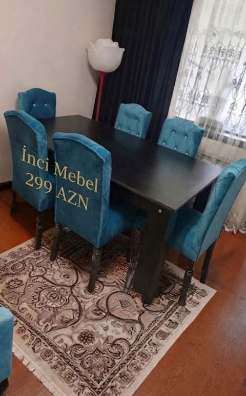Qonaq otağı üçün, Yeni, Açılmayan, Dördbucaq masa, 6 stul — 299 ₼ · Baku · Masalar və stullar Qonaq otağı üçün, Yeni, Açılmayan, Dördbucaq masa, 6 stul — Baku