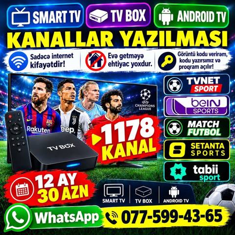 Smart TV, TV BOX və Android TV üçün “Kanallar Yazılması” xidməti — Баку