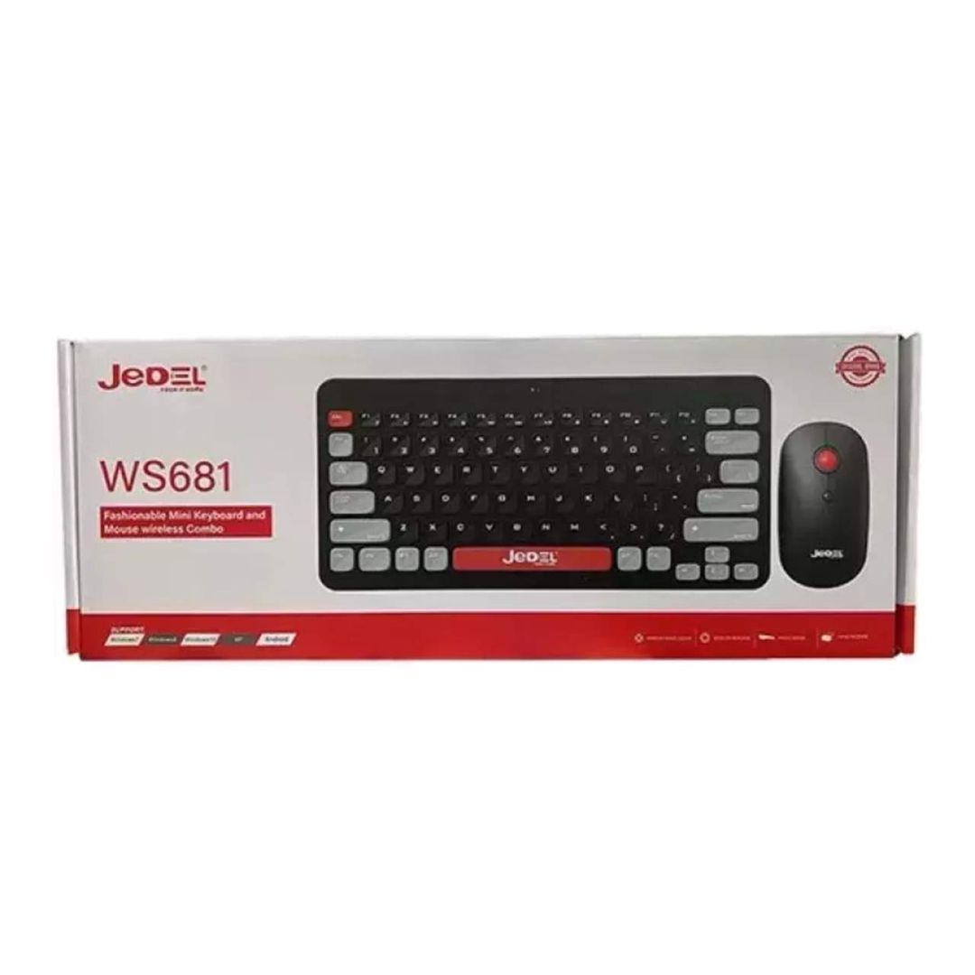 Jedel WS681 Mini Wireless Keyboard & Mouse Combo 2.4G - Black — Smartfon aksesuarları, Bakı (3)