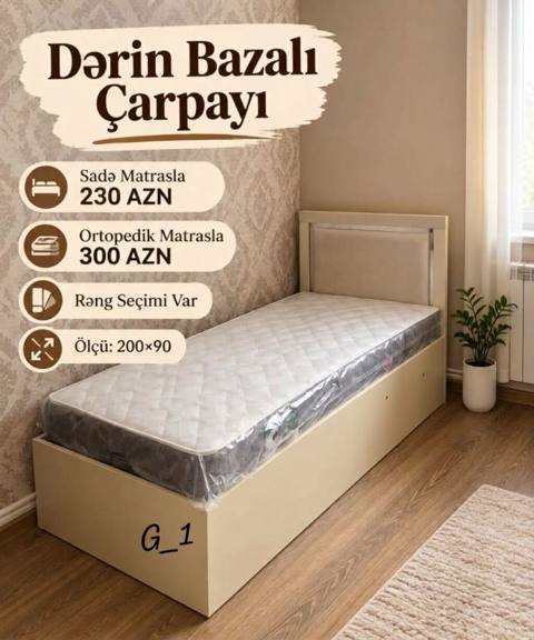 Dərin bazalı çarpayı, yataq otağı üçün həm funksional, həm də səliqəli — Мехдиабад