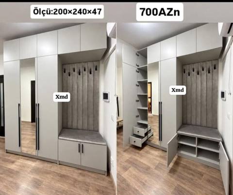 Dəhliz üçün funksional kupe dolab dəsti - Ölçü: 200 240 47 sm — 700 ₼ · Baku · Xol üçün Dəhliz üçün funksional kupe dolab dəsti - Ölçü: 200 240 47 sm — Baku