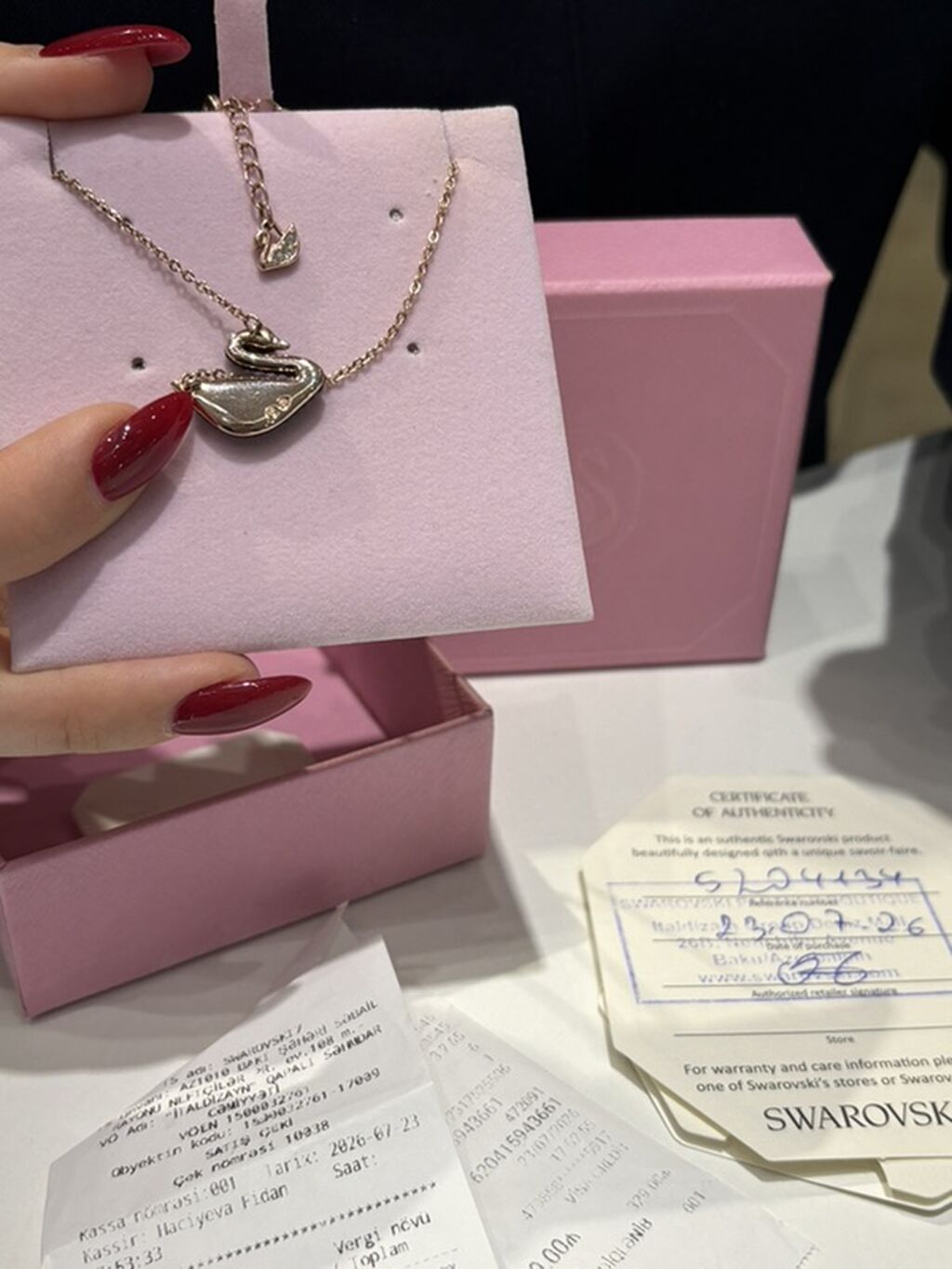Boyunbağı, Swarovski, Platin — Qolye və zəncir, Bakı (2)