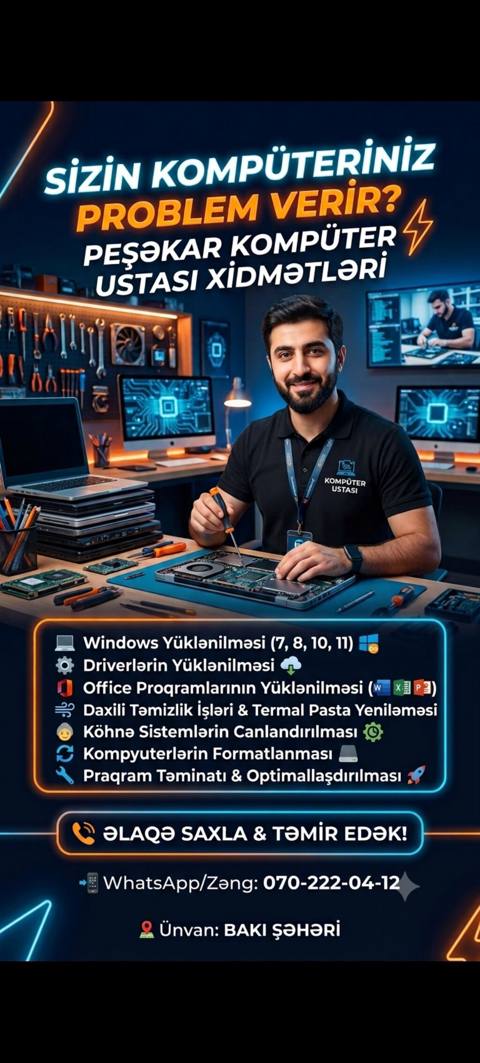 Kompyuter üzrə xidmətlər Windows 7 8 10 11 lisenziyalı yazılması — Дигях