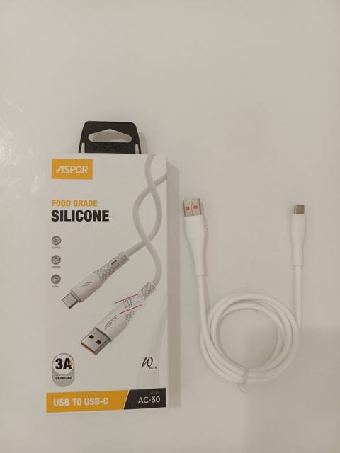 Aspor AC-30 USB to Type-C Silikon Kabel (3A) — Khirdalan