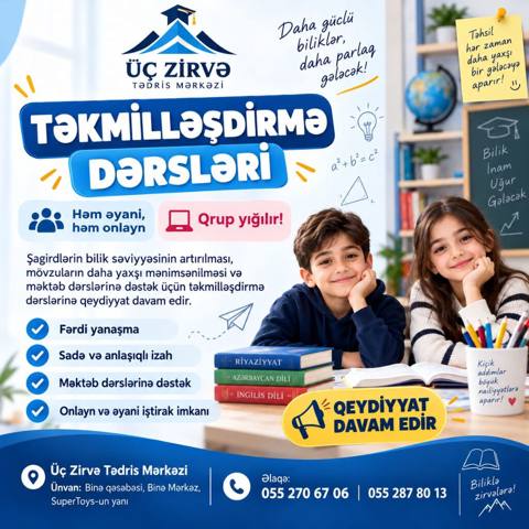 Vətən Gülizari Üç Zirvə tədris mərkəzi Şəhidlərin xatirəsinə həsr — 40 ₼ · Баку · Digərləri Vətən Gülizari Üç Zirvə tədris mərkəzi Şəhidlərin xatirəsinə həsr — Баку