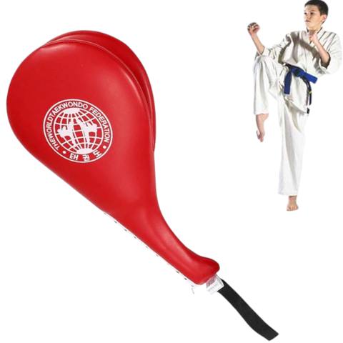 Taekvando üçün lapa WS1116, uzunluq 39×20 sm, tutacaq 19 sm, qırmızı — Bakı