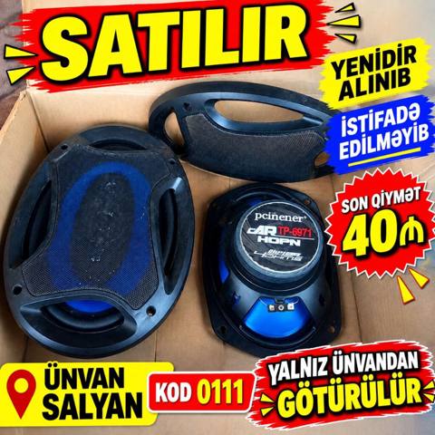 Pcinenec TP-6971 avtomobil dinamikləri satılır. Dəstdə 2 ədəd oval — Salyan