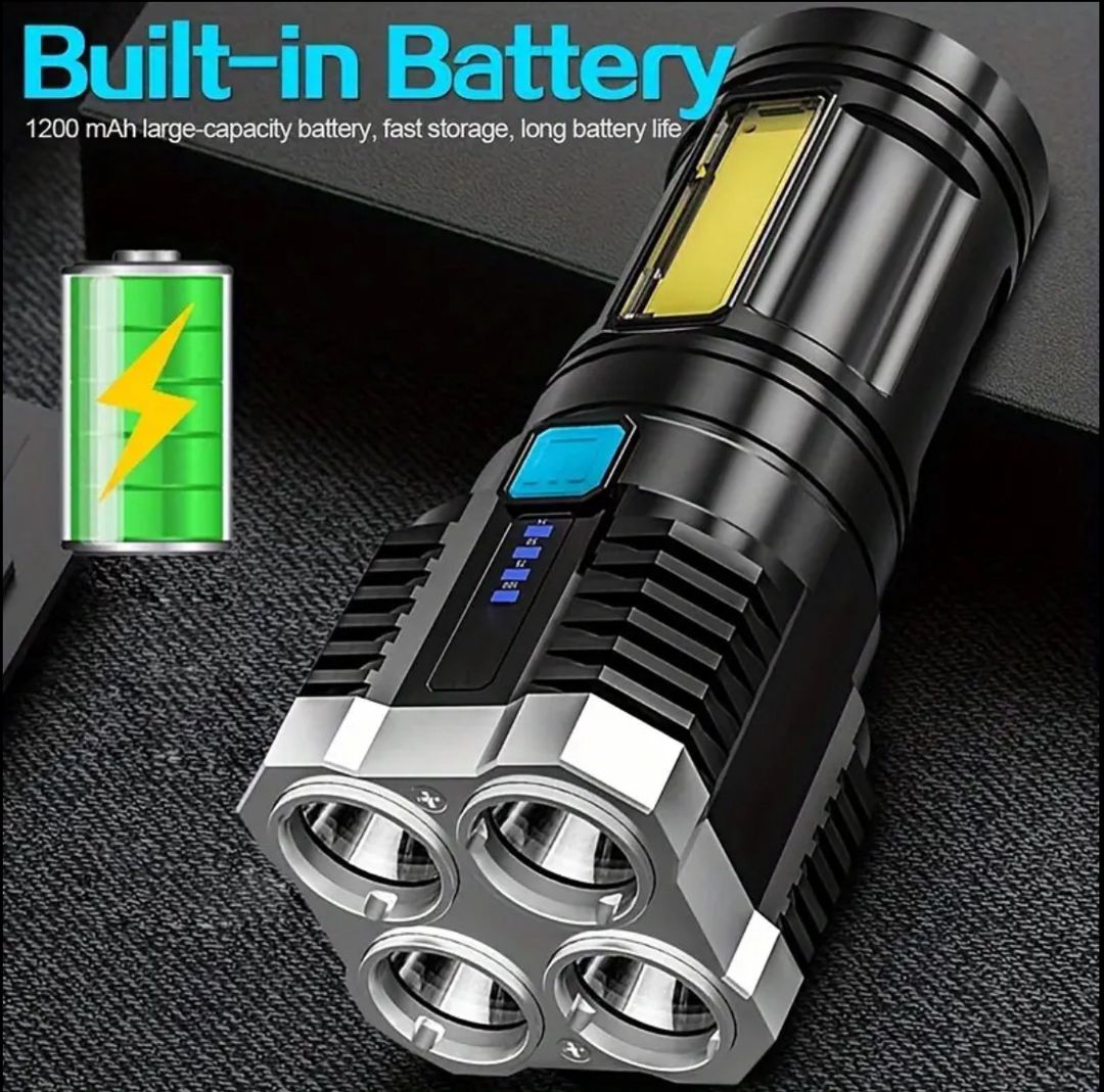 Fənər LED, yenidən doldurula bilən, COB yan işıqlı — Mallar, Bakı (2)
