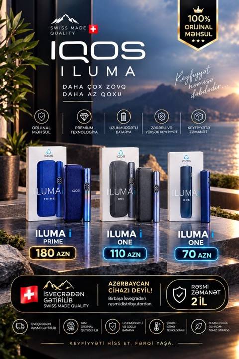 Iqos Iluma – daha çox zövq, daha az qoxu Model və qiymətlər: - Iluma — Bakı