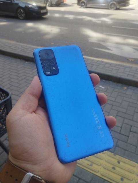 Redmi Note 11, 128 GB, rəng - Göy, Zəmanət, Sensor, Barmaq izi — Baku