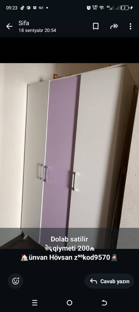 Dolab 180azn.Hovsan mıda 1 — Baku