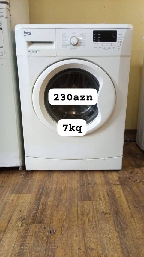 Beko önyükləmə paltaryuyan maşın - Yük həcmi: 7 kq - Enerji sinfi — Baku