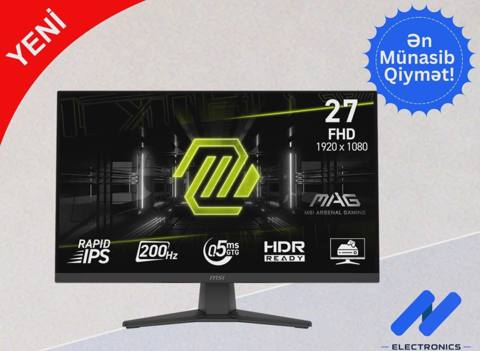 Monitor MSI MAG 272F X24 27" 240Hz Gaming — 299 ₼ · Baku · Monitorlər Monitor MSI MAG 272F X24 27" 240Hz Gaming — Baku