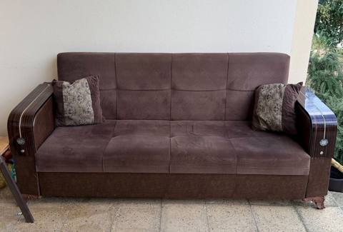 Divan 100₼Satilir. acilan+bazali. Ünvan: Maştağa. Ema — ავეჯი