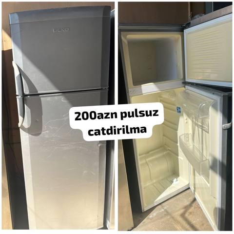 Beko iki qapılı soyuducu - Rəng: gümüşü - Üst hissədə dondurucu, alt — Баку