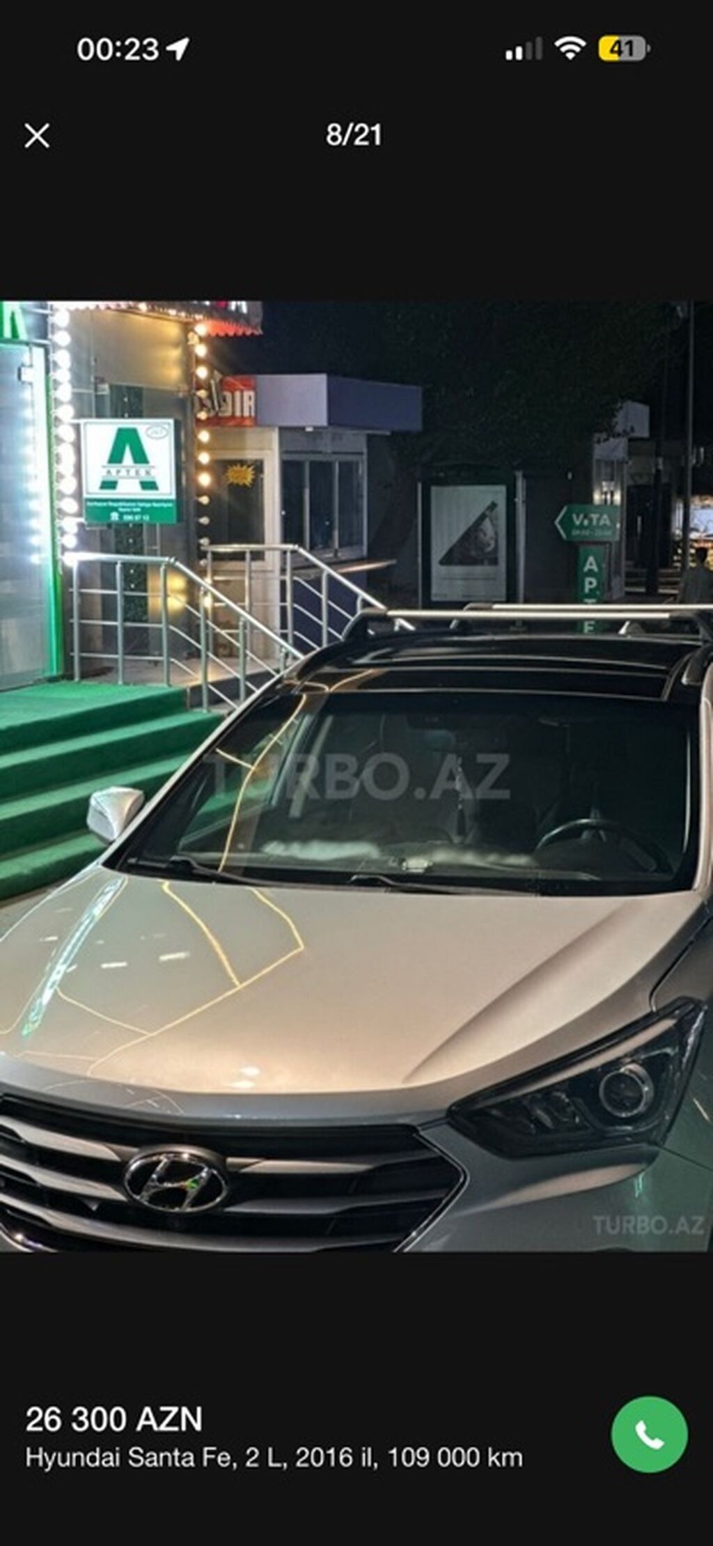 Hyundai Santa Fe: 2 l 2016 il Krossover — Avtomobillər, Bakı (7)