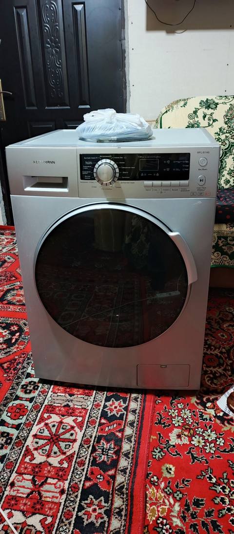 Hoffmann WFL-8114S paltaryuyan maşın - Ön yükləməli, gümüş rəngli — Гобу