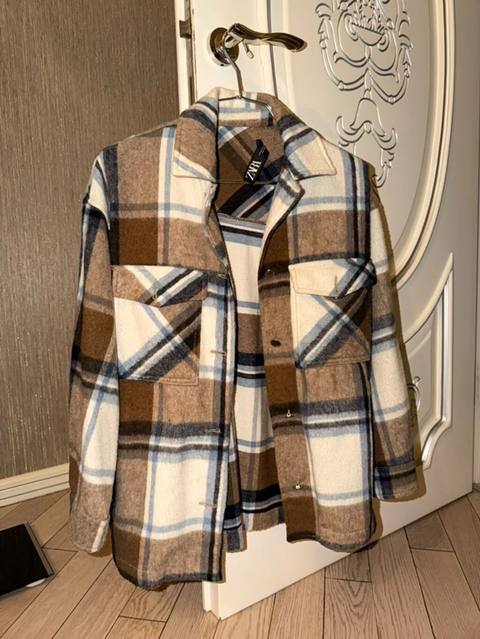 Zara qadın oversize flanel köynək-gödəkçə - Naxış: iri dama (qəhvəyi — 50 ₼ · Баку · Köynək Zara qadın oversize flanel köynək-gödəkçə - Naxış: iri dama (qəhvəyi — Баку