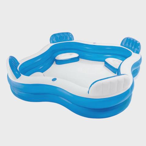 Şişmə hovuz Intex 56475, ailəvi, 229x229x66 sm, 990 l, 4 oturacaq, 2 stəkanaltı, 3+ yaş — საქონელი