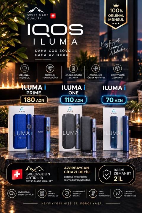 Iqos Iluma — Daha çox zövq, daha az qoxu Məhsul xüsusiyyətləri — Bakı