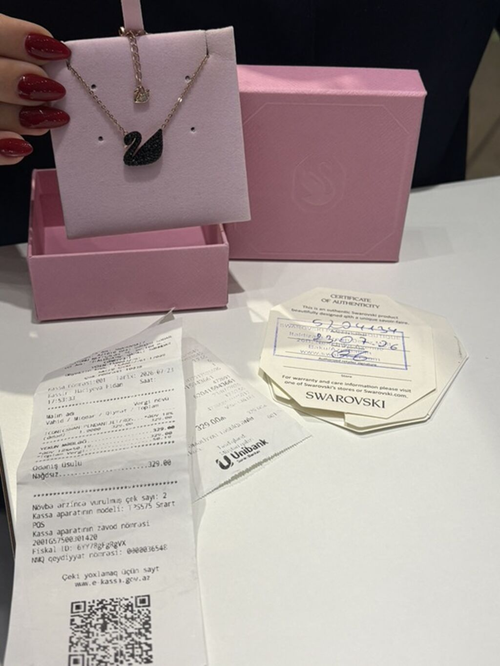 Boyunbağı, Swarovski, Platin — Qolye və zəncir, Bakı